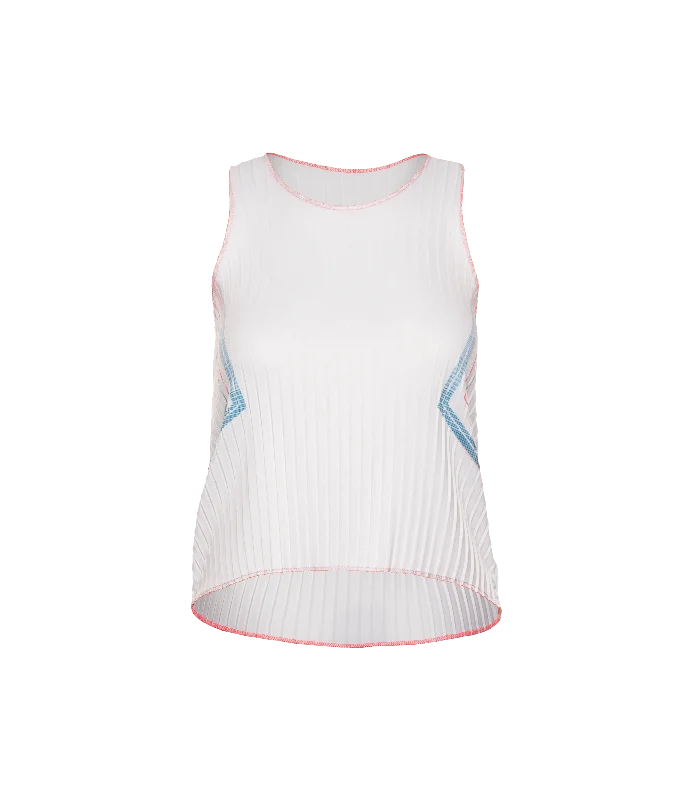 196048-100 | SCULPT PLEATED TANK | WHITE