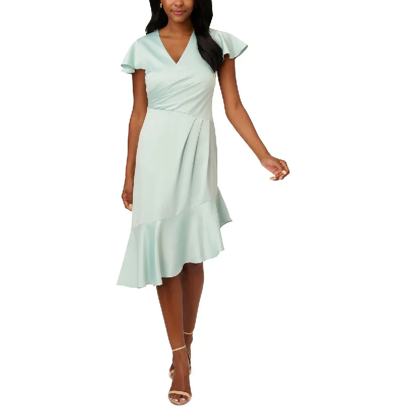 Adrianna Papell Womens Satin Cocktail And Party Dress