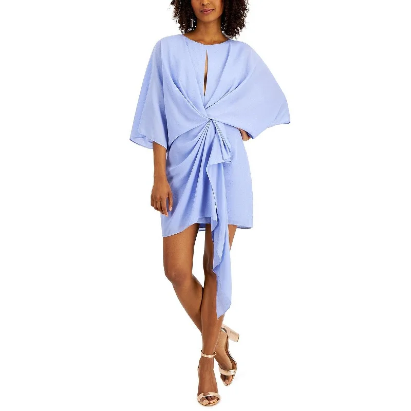 Aidan by Aidan Mattox Womens Draped Mini Cocktail and Party Dress