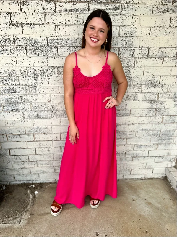 Don't Fuchsia Around With Me Maxi Dress