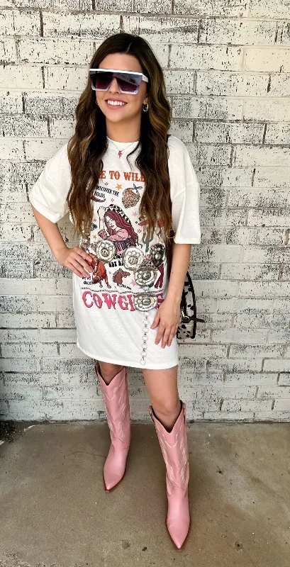 Wild West Cowgirls T Shirt Dress*