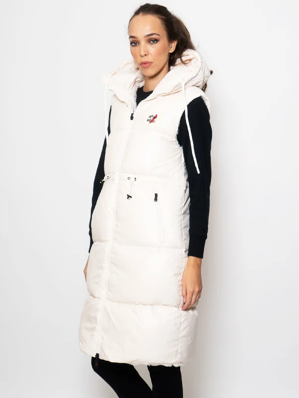 Gilet Lungo Reversibile Bianco