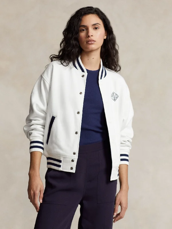 Bomber Reversibile Stile College Bianco/Blu