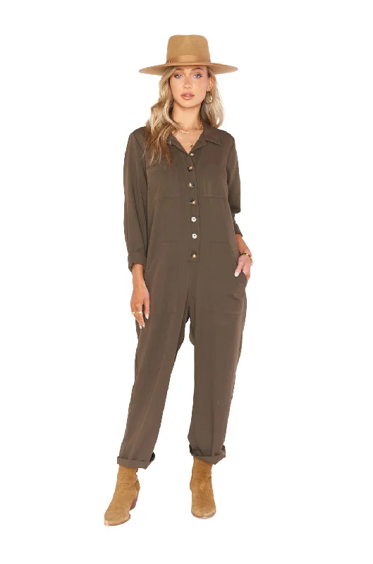 Show Me Your MuMu Fargo Jumpsuit In Olive