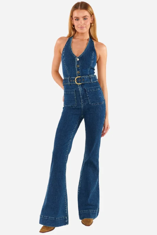 Show Me Your Mumu Fort Worth Jumpsuit in Ridge Blue