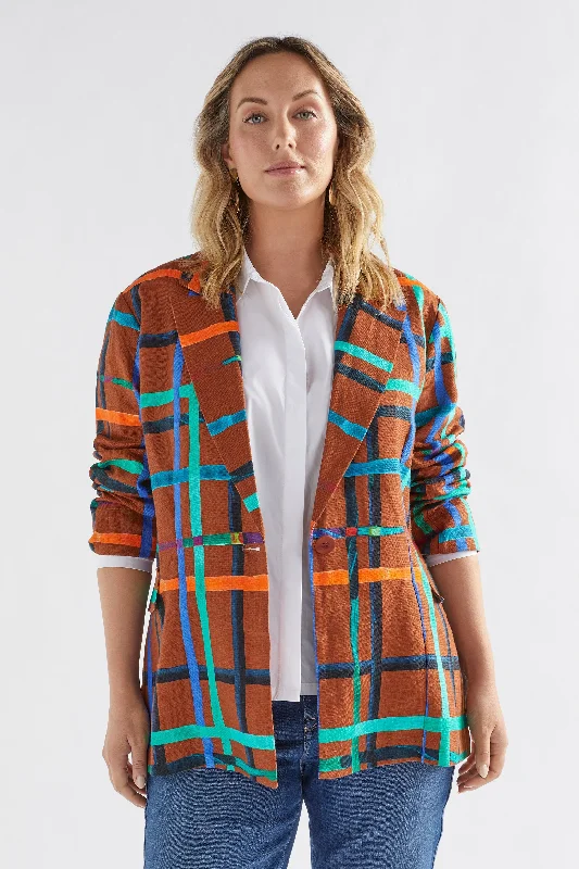 Ilona Linen Print Blazer