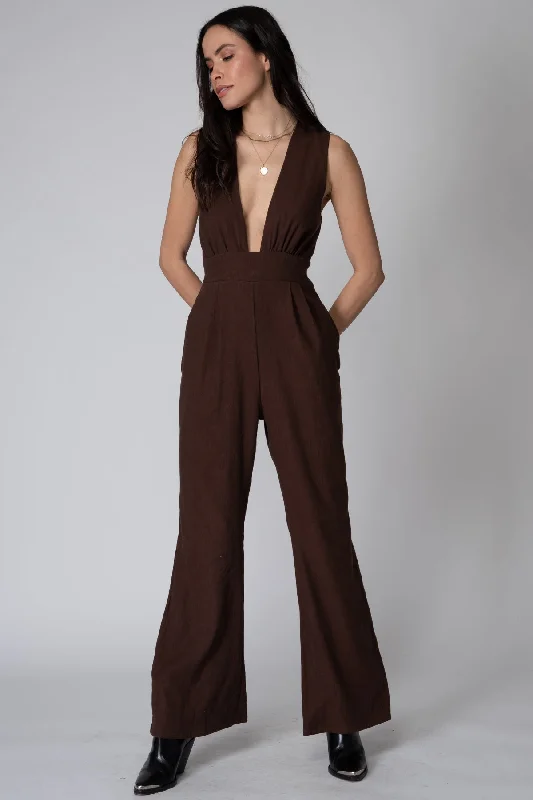 Stillwater Mothers Wide Leg Jumpsuit in Oak