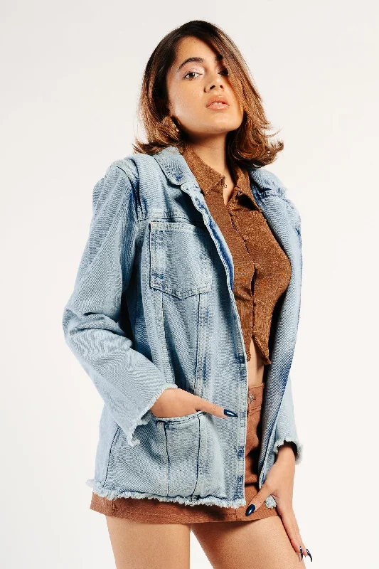 Washed Out Denim Blazer