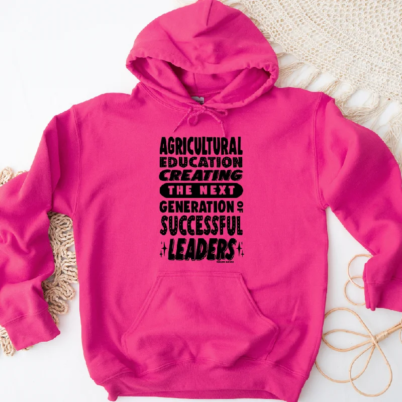 Agricultural Education: Creating Leaders Black Ink Hoodie (S-3XL) Unisex - Multiple Colors!