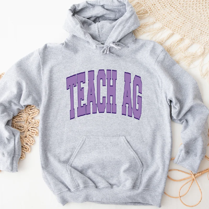 Big Varsity Teach Ag Purple Hoodie (S-3XL) Unisex - Multiple Colors!